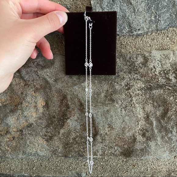 Sterling Silver and Diamond Cara Necklace - Picture 2 of 6